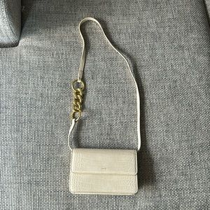 JW PEI cream crocodile crossbody